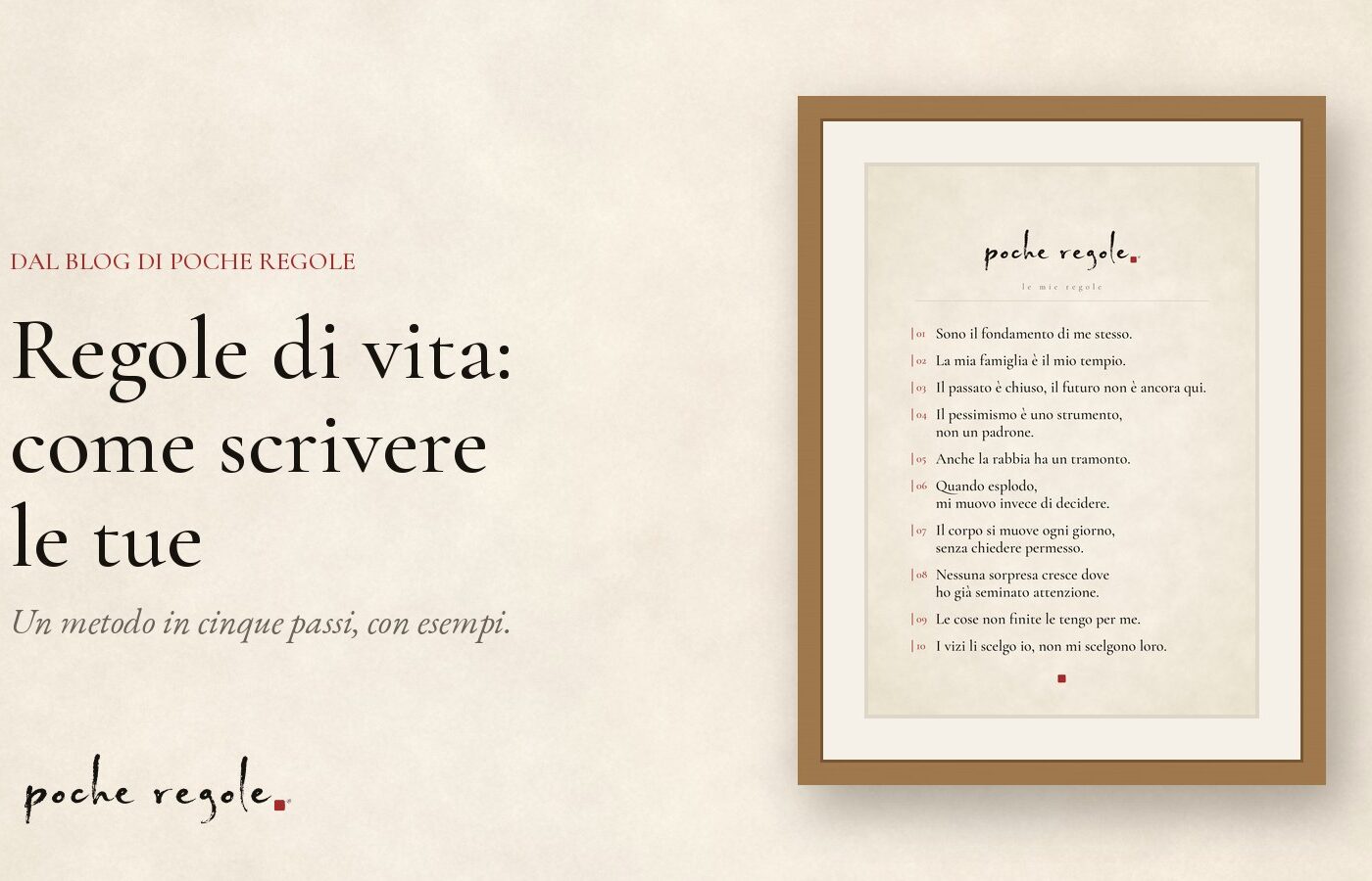 Regole di vita: come scrivere le tue, con esempi